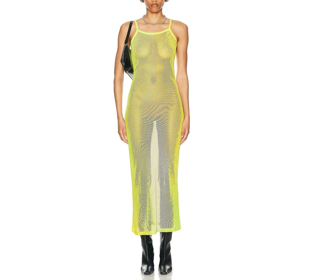 Acne Studios Sheer Multicolor Mesh Maxi Dress Size XS